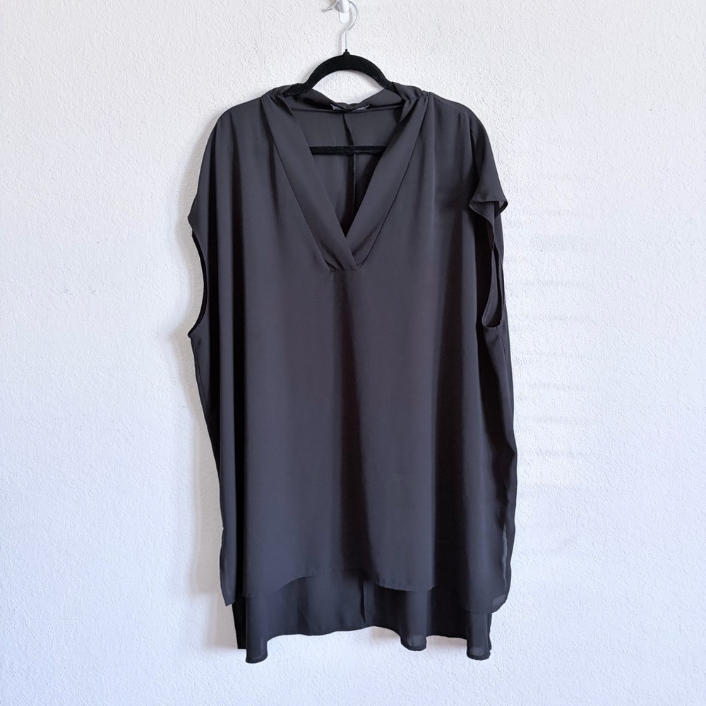 Eloquii Charcoal black Women's Tunic blouse size 24 business casual